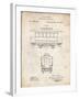 PP1069-Vintage Parchment Streetcar Patent Poster-Cole Borders-Framed Giclee Print