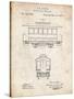 PP1069-Vintage Parchment Streetcar Patent Poster-Cole Borders-Stretched Canvas