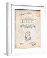 PP1069-Vintage Parchment Streetcar Patent Poster-Cole Borders-Framed Giclee Print