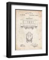 PP1069-Vintage Parchment Streetcar Patent Poster-Cole Borders-Framed Premium Giclee Print