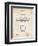 PP1069-Vintage Parchment Streetcar Patent Poster-Cole Borders-Framed Premium Giclee Print