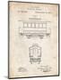 PP1069-Vintage Parchment Streetcar Patent Poster-Cole Borders-Mounted Premium Giclee Print