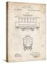 PP1069-Vintage Parchment Streetcar Patent Poster-Cole Borders-Stretched Canvas