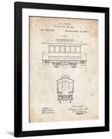 PP1069-Vintage Parchment Streetcar Patent Poster-Cole Borders-Framed Giclee Print