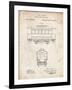 PP1069-Vintage Parchment Streetcar Patent Poster-Cole Borders-Framed Giclee Print