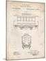 PP1069-Vintage Parchment Streetcar Patent Poster-Cole Borders-Mounted Giclee Print