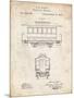 PP1069-Vintage Parchment Streetcar Patent Poster-Cole Borders-Mounted Giclee Print