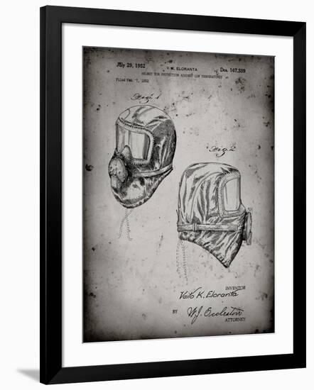 PP1071-Faded Grey Sub Zero Mask Patent Poster-Cole Borders-Framed Giclee Print