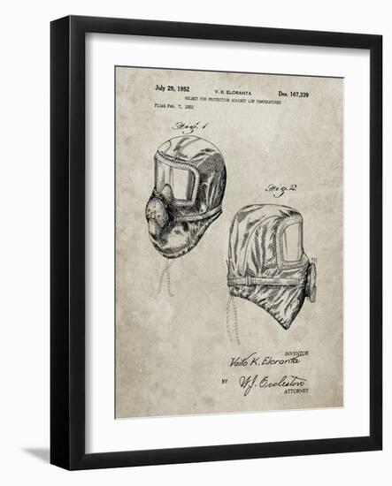 PP1071-Sandstone Sub Zero Mask Patent Poster-Cole Borders-Framed Giclee Print