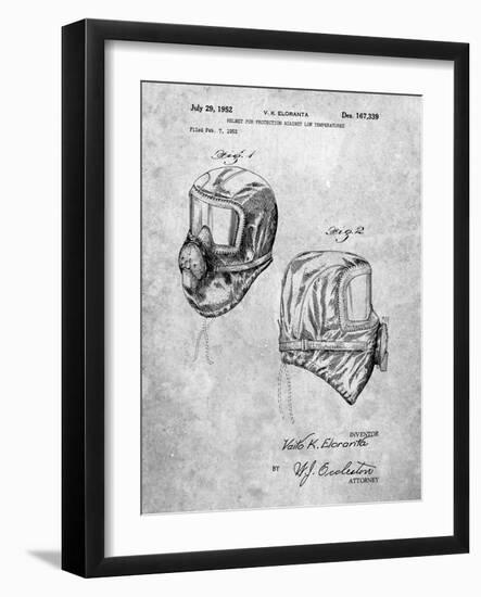 PP1071-Slate Sub Zero Mask Patent Poster-Cole Borders-Framed Giclee Print