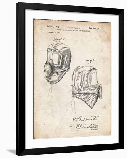 PP1071-Vintage Parchment Sub Zero Mask Patent Poster-Cole Borders-Framed Giclee Print
