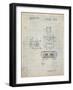 PP1072-Antique Grid Parchment Super Nintendo Console Remote and Cartridge Patent Poster-Cole Borders-Framed Giclee Print