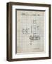 PP1072-Antique Grid Parchment Super Nintendo Console Remote and Cartridge Patent Poster-Cole Borders-Framed Premium Giclee Print