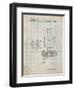 PP1072-Antique Grid Parchment Super Nintendo Console Remote and Cartridge Patent Poster-Cole Borders-Framed Premium Giclee Print