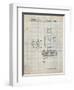 PP1072-Antique Grid Parchment Super Nintendo Console Remote and Cartridge Patent Poster-Cole Borders-Framed Premium Giclee Print