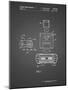 PP1072-Black Grid Super Nintendo Console Remote and Cartridge Patent Poster-Cole Borders-Mounted Giclee Print