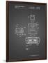 PP1072-Black Grid Super Nintendo Console Remote and Cartridge Patent Poster-Cole Borders-Framed Premium Giclee Print