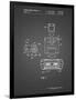 PP1072-Black Grid Super Nintendo Console Remote and Cartridge Patent Poster-Cole Borders-Framed Premium Giclee Print