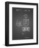 PP1072-Black Grid Super Nintendo Console Remote and Cartridge Patent Poster-Cole Borders-Framed Premium Giclee Print