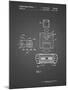 PP1072-Black Grid Super Nintendo Console Remote and Cartridge Patent Poster-Cole Borders-Mounted Giclee Print