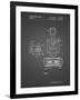 PP1072-Black Grid Super Nintendo Console Remote and Cartridge Patent Poster-Cole Borders-Framed Giclee Print