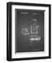 PP1072-Black Grid Super Nintendo Console Remote and Cartridge Patent Poster-Cole Borders-Framed Giclee Print