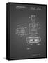 PP1072-Black Grid Super Nintendo Console Remote and Cartridge Patent Poster-Cole Borders-Framed Stretched Canvas