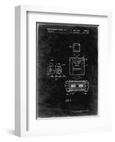 PP1072-Black Grunge Super Nintendo Console Remote and Cartridge Patent Poster-Cole Borders-Framed Premium Giclee Print