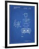 PP1072-Blueprint Super Nintendo Console Remote and Cartridge Patent Poster-Cole Borders-Framed Giclee Print