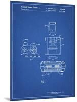 PP1072-Blueprint Super Nintendo Console Remote and Cartridge Patent Poster-Cole Borders-Mounted Premium Giclee Print