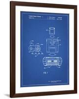 PP1072-Blueprint Super Nintendo Console Remote and Cartridge Patent Poster-Cole Borders-Framed Giclee Print