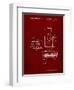 PP1072-Burgundy Super Nintendo Console Remote and Cartridge Patent Poster-Cole Borders-Framed Premium Giclee Print