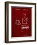 PP1072-Burgundy Super Nintendo Console Remote and Cartridge Patent Poster-Cole Borders-Framed Giclee Print