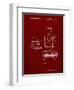 PP1072-Burgundy Super Nintendo Console Remote and Cartridge Patent Poster-Cole Borders-Framed Giclee Print