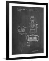 PP1072-Chalkboard Super Nintendo Console Remote and Cartridge Patent Poster-Cole Borders-Framed Giclee Print