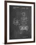 PP1072-Chalkboard Super Nintendo Console Remote and Cartridge Patent Poster-Cole Borders-Framed Giclee Print