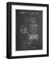 PP1072-Chalkboard Super Nintendo Console Remote and Cartridge Patent Poster-Cole Borders-Framed Giclee Print