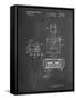 PP1072-Chalkboard Super Nintendo Console Remote and Cartridge Patent Poster-Cole Borders-Framed Stretched Canvas