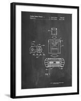 PP1072-Chalkboard Super Nintendo Console Remote and Cartridge Patent Poster-Cole Borders-Framed Giclee Print