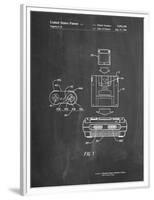 PP1072-Chalkboard Super Nintendo Console Remote and Cartridge Patent Poster-Cole Borders-Framed Premium Giclee Print