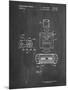 PP1072-Chalkboard Super Nintendo Console Remote and Cartridge Patent Poster-Cole Borders-Mounted Premium Giclee Print