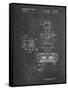 PP1072-Chalkboard Super Nintendo Console Remote and Cartridge Patent Poster-Cole Borders-Framed Stretched Canvas