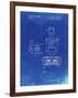 PP1072-Faded Blueprint Super Nintendo Console Remote and Cartridge Patent Poster-Cole Borders-Framed Giclee Print