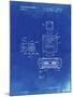 PP1072-Faded Blueprint Super Nintendo Console Remote and Cartridge Patent Poster-Cole Borders-Mounted Giclee Print