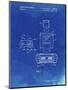 PP1072-Faded Blueprint Super Nintendo Console Remote and Cartridge Patent Poster-Cole Borders-Mounted Giclee Print