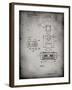 PP1072-Faded Grey Super Nintendo Console Remote and Cartridge Patent Poster-Cole Borders-Framed Giclee Print