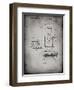 PP1072-Faded Grey Super Nintendo Console Remote and Cartridge Patent Poster-Cole Borders-Framed Premium Giclee Print