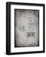 PP1072-Faded Grey Super Nintendo Console Remote and Cartridge Patent Poster-Cole Borders-Framed Premium Giclee Print