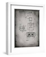 PP1072-Faded Grey Super Nintendo Console Remote and Cartridge Patent Poster-Cole Borders-Framed Premium Giclee Print