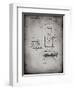 PP1072-Faded Grey Super Nintendo Console Remote and Cartridge Patent Poster-Cole Borders-Framed Premium Giclee Print